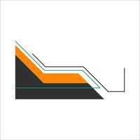 Modern Abstract Corner Shape Element vector