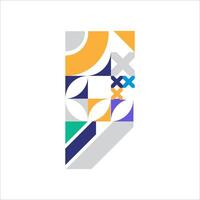 Abstract geometric corner shape in flat design vector