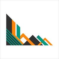 Modern Abstract Corner Shape Element vector