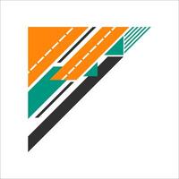 Modern Abstract Corner Shape Element vector