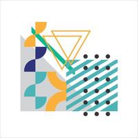 Abstract geometric corner shape in flat design vector