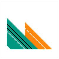 Modern Abstract Corner Shape Element vector