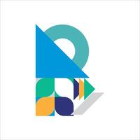 Abstract geometric corner shape in flat design vector