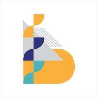 Abstract geometric corner shape in flat design vector