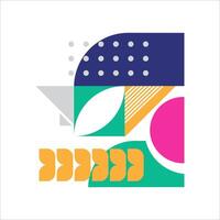 Abstract geometric corner shape in flat design vector