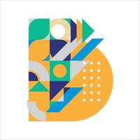 Abstract geometric corner shape in flat design vector
