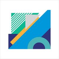 Abstract geometric corner shape in flat design vector