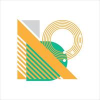 Abstract geometric corner shape in flat design vector