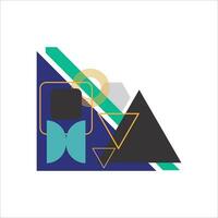 Abstract geometric corner shape in flat design vector