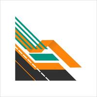 Modern Abstract Corner Shape Element vector