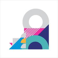 Abstract geometric corner shape in flat design vector