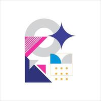 Abstract geometric corner shape in flat design vector