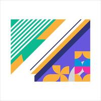 Abstract geometric corner shape in flat design vector