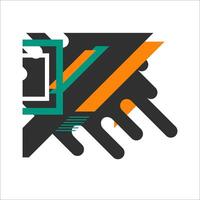 Modern Abstract Corner Shape Element vector