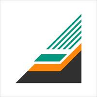 Modern Abstract Corner Shape Element vector