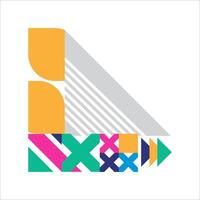 Abstract geometric corner shape in flat design vector