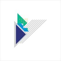 Abstract geometric corner shape in flat design vector