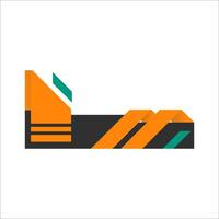 Modern Abstract Corner Shape Element vector