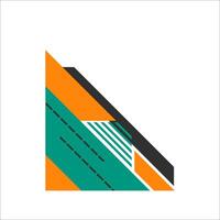 Modern Abstract Corner Shape Element vector