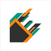 Modern Abstract Corner Shape Element vector