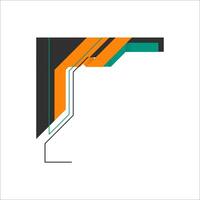 Modern Abstract Corner Shape Element vector