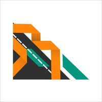 Modern Abstract Corner Shape Element vector