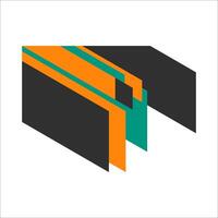 Modern Abstract Corner Shape Element vector