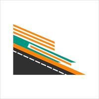 Modern Abstract Corner Shape Element vector