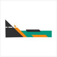 Modern Abstract Corner Shape Element vector