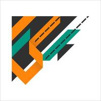 Modern Abstract Corner Shape Element vector
