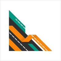 Modern Abstract Corner Shape Element vector