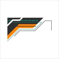 Modern Abstract Corner Shape Element vector