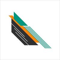 Modern Abstract Corner Shape Element vector