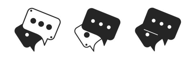Message bubble icon on white background. logo message bubble illustration. vector