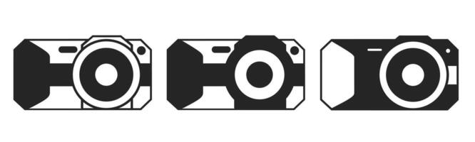 Camera icon on white background. logo camera illustration. vector