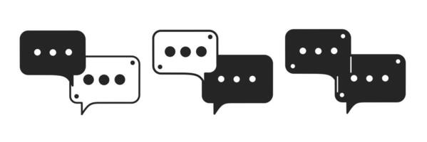 Message bubble icon on white background. logo message bubble illustration. vector