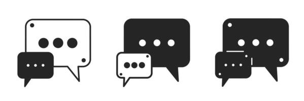 Message bubble icon on white background. logo message bubble illustration. vector