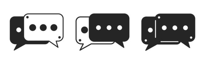Message bubble icon on white background. logo message bubble illustration. vector