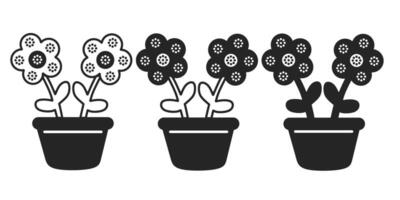 Flower icon on white background. logo flower illustration. vector