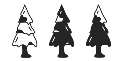Pine tree icon on white background. logo pine tree illustration. vector