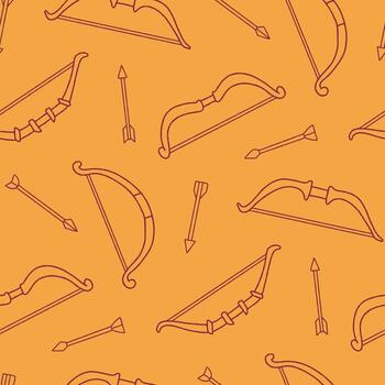 contorno curva arco flecha sin costura modelo ilustración diseño vector