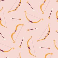 Curve Bow Arrow Seamless Pattern illustration Design vector
