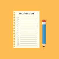 Shopping list icon in flat style. Memo pages illustration on isolated background. Daily planner sign business concept. vector