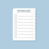 To do list or planning icon in flat style. Paper sheet with clipboard illustration on isolated background. Checkbox plan sign business concept. vector