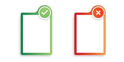 Do and dont icon in flat style. Dos and Don'ts illustration on isolated background. Pros and Cons sign business concept. vector