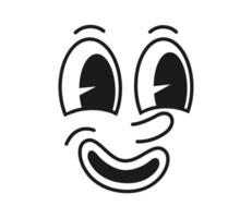 Groovy cartoon smile beams with psychedelic vibes vector