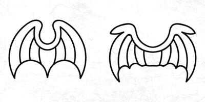 Flat design angel wings silhouette design element vector