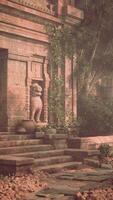 Ancient Temple With Statue on Steps video