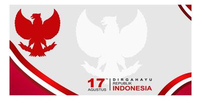 Indonesian independence day background template vector