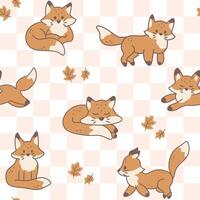 Seamless pattern autumn fall thanksgiving vector
